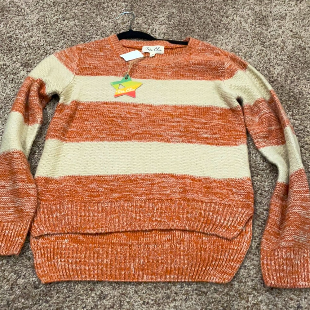 NWT Très Chic striped sweater, super cute